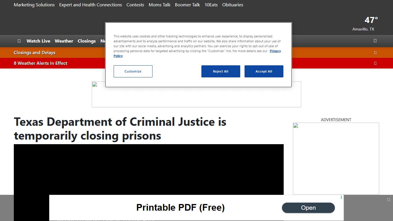 Texas Department of Criminal Justice is temporarily closing prisons